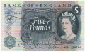 Bank Of England 5 Pound Notes To 1979 5 Pounds, from 1963